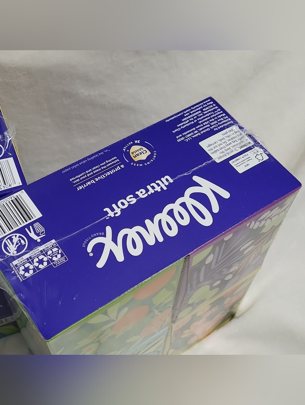 Kleenex Ultra Soft 3-Ply Tissue Box 4 Pack Clean Shield Floral Design On Boxes - Picture 3 of 9